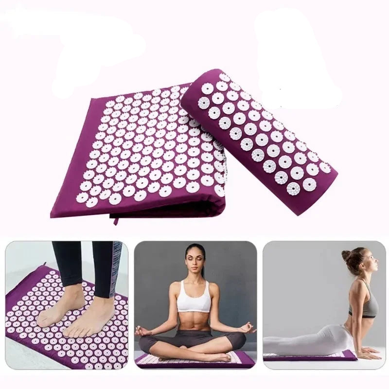 1PC/SET Massager Cushion Acupressure Mat Pillow Relieve Stress Back Pain Massage for Acupuncture Yoga Muscle Relaxation